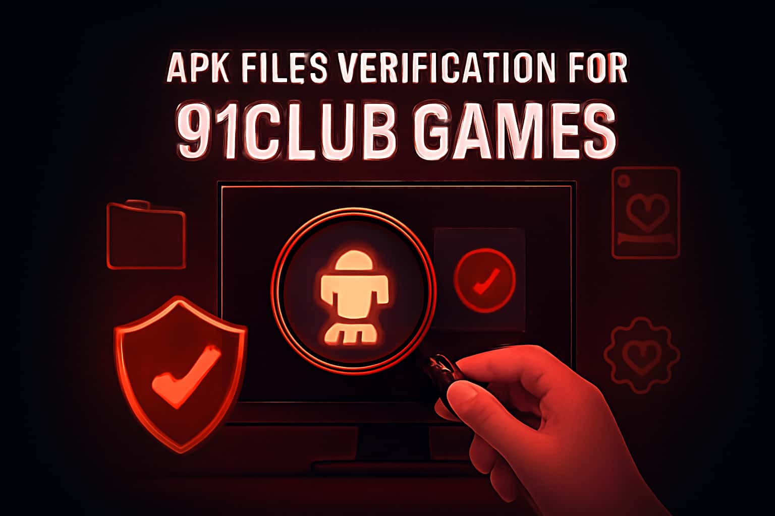 An informational scene about APK Files Verification for 91Club Games.