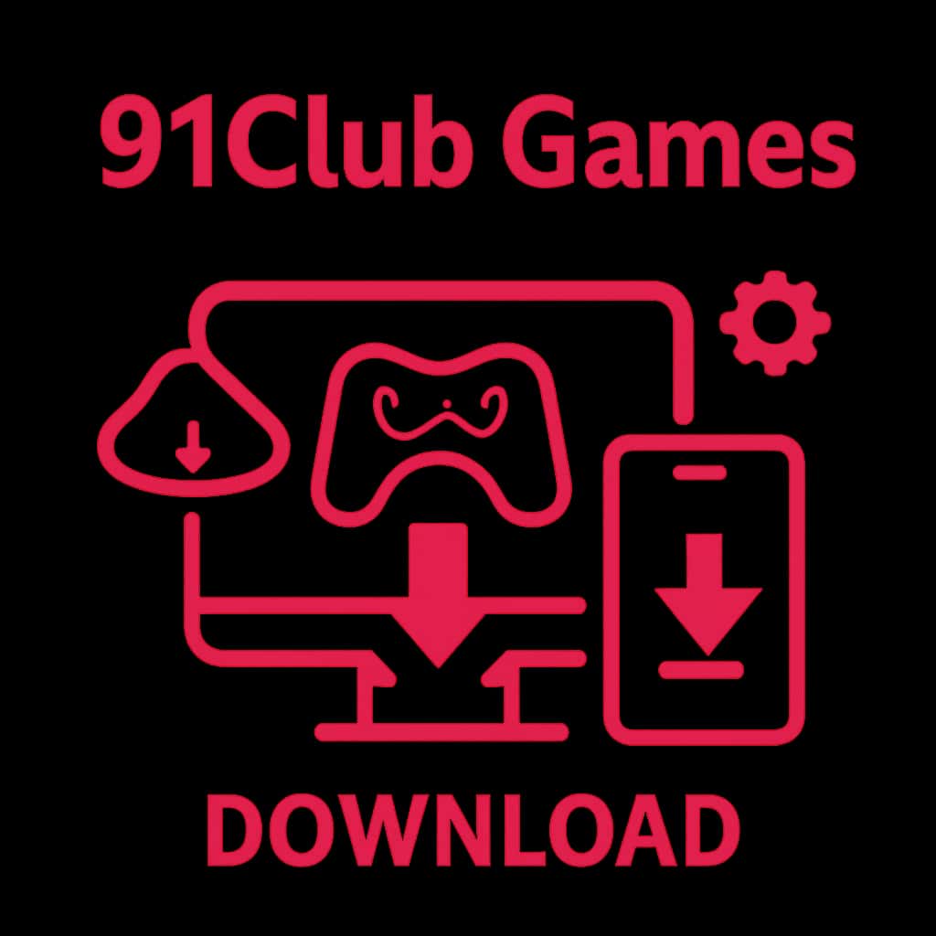 Illustration detailing the steps for downloading 91Club Games.