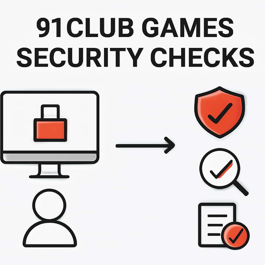 An educational diagram detailing the processes involved in 91Club Games Security Checks.