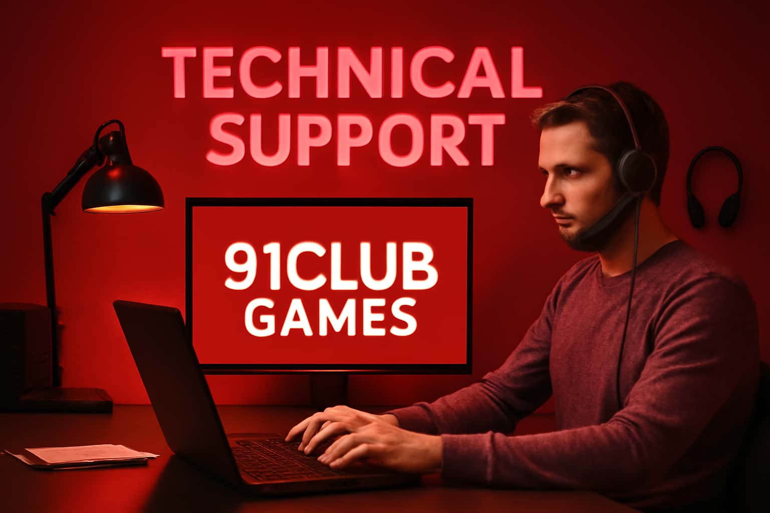 Technical Support for 91Club Games visual representation.