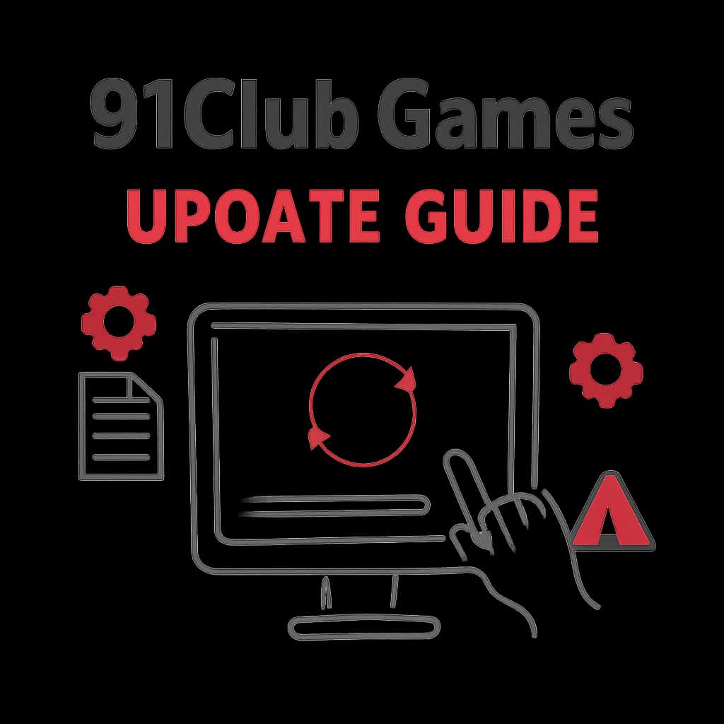 Illustration detailing steps for updating 91Club Games.