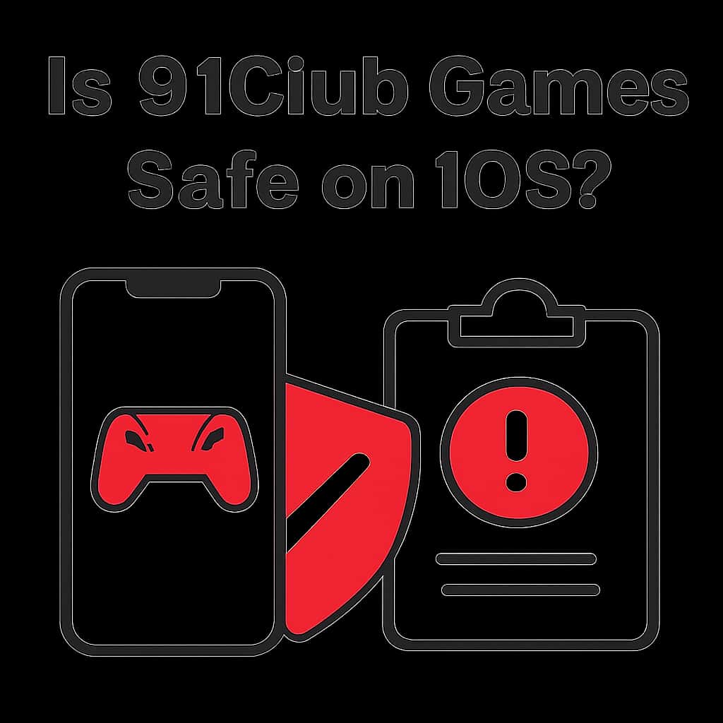Illustration explaining iOS compatibility of 91Club Games.